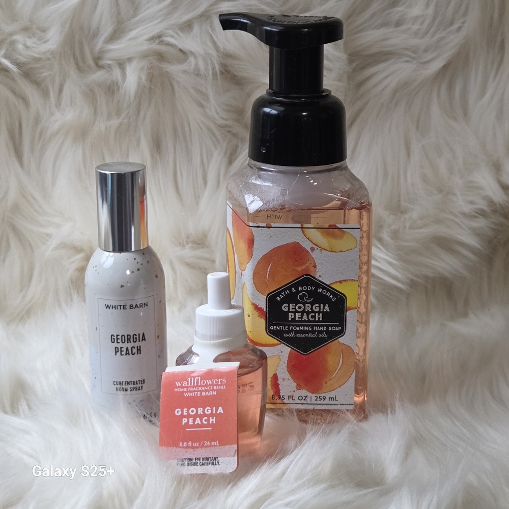 Bath and Body Works Georgia Peach Bundle 3PC New!♡♡
